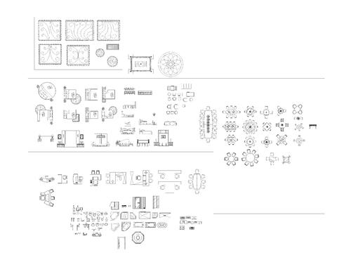  中式构件 经典元素集合cad图库 