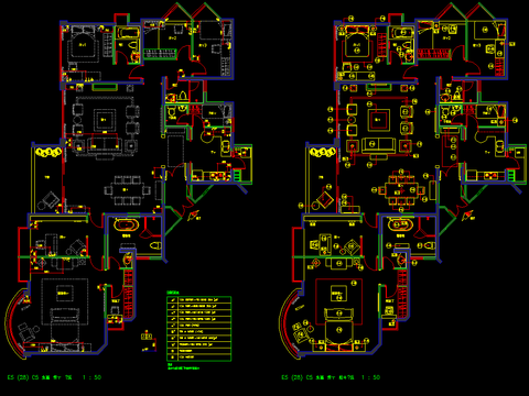  样板房装修CAD施工图 