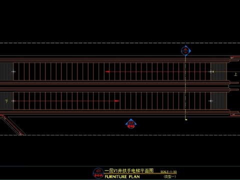  扶手電梯CAD施工圖 
