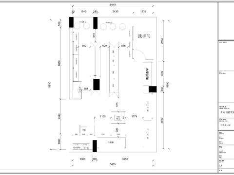  便利店cad平面圖 