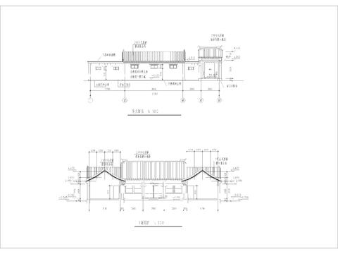  四合院建筑CAD施工圖 