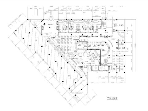  3050㎡汤泉水疗洗浴中心CAD平面图 