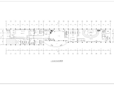  1250㎡汤泉 水疗 洗浴会所cad施工图 