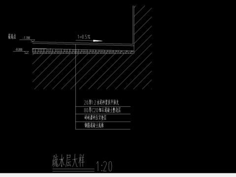  疏水层cad节点大样图 