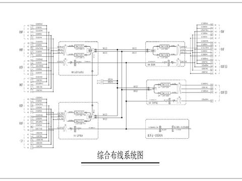  弱电智能化系统图cad施工图 