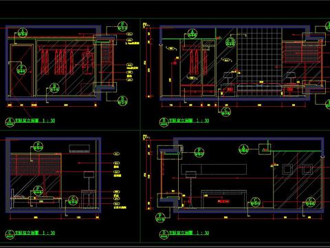  样板间主卧立面图 