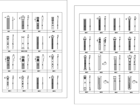  各式线条CAD图库 