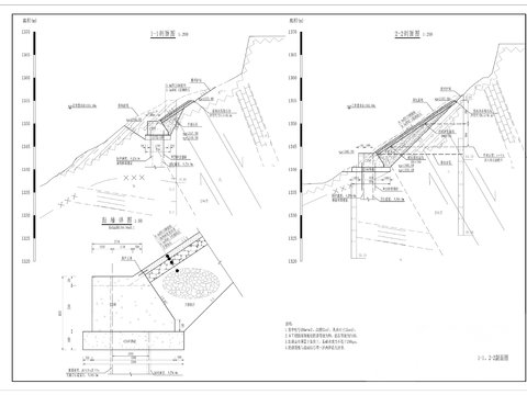  大河沟水库扩建工程cad施工图 
