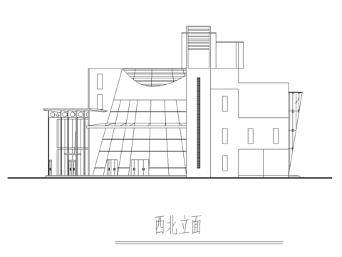  会所cad施工图 