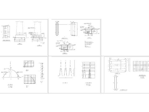  大门建筑结构cad平面图 