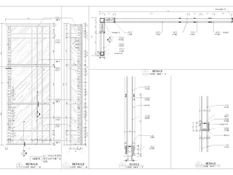  金属造型屏风cad大样图 