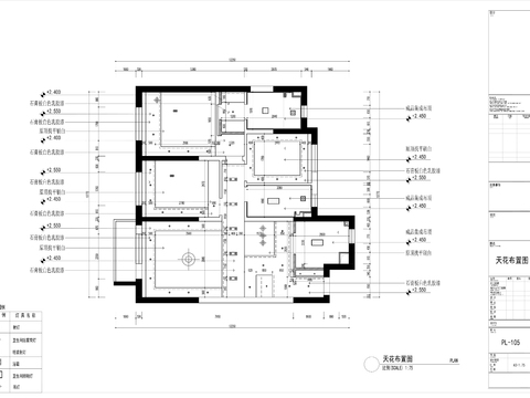  华润凯旋门家装cad施工图 
