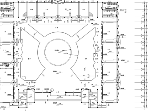  某中学全套建筑结构CAD施工图 