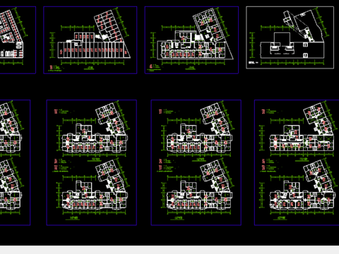  时代广场平面建筑CAD施工图 