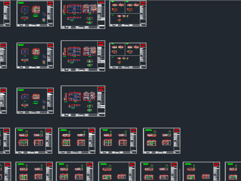  榻榻米柜cad图库 