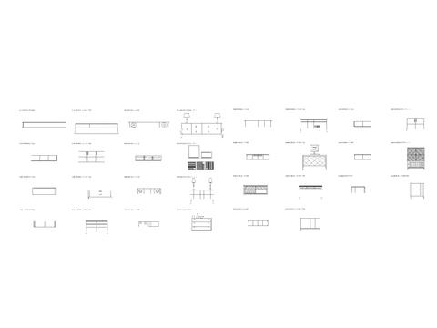  现代玄关柜平cad图库 