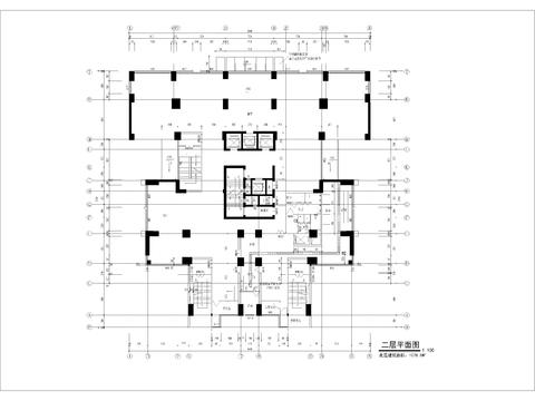  高層綜合大樓建筑cad施工圖 