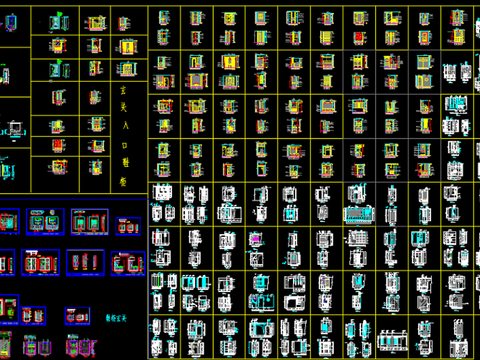  鞋柜书柜衣柜橱柜cad图库 
