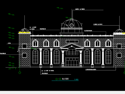  渡假村建筑cad施工图 