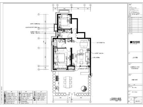  美式家裝大平層CAD施工圖 