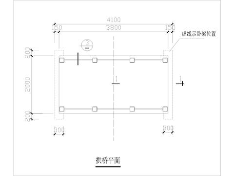  全套園橋建筑結(jié)構(gòu)cad施工圖 