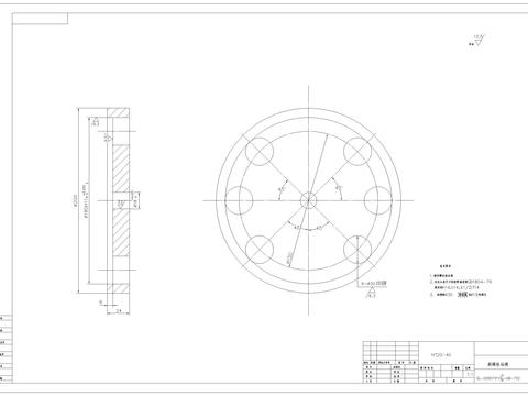  副蝶板钻模节点大样 