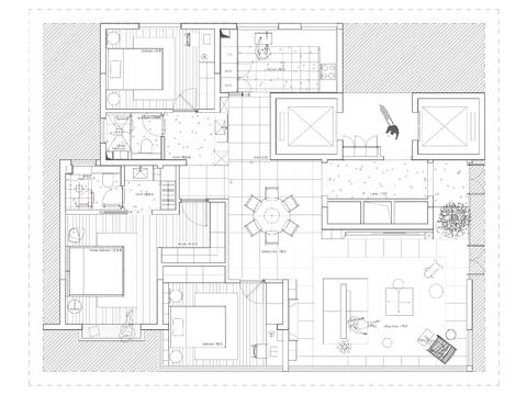  120平米户型cad平面图 
