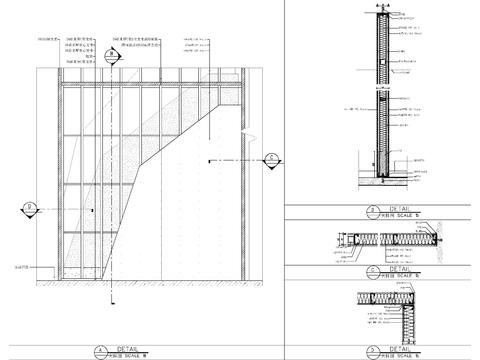  轻钢龙骨 石膏板CAD施工图 
