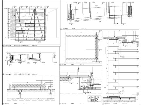  办公柜体节点大样图 