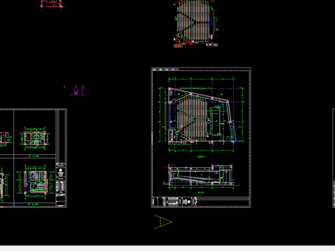  报告厅cad施工图 