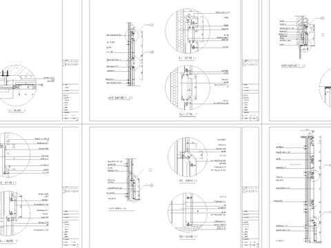 室外景观 干挂石材cad图库 