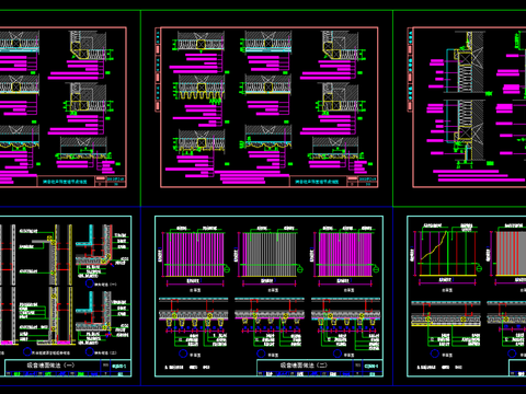  隔音吸音饰面墙cad节点 