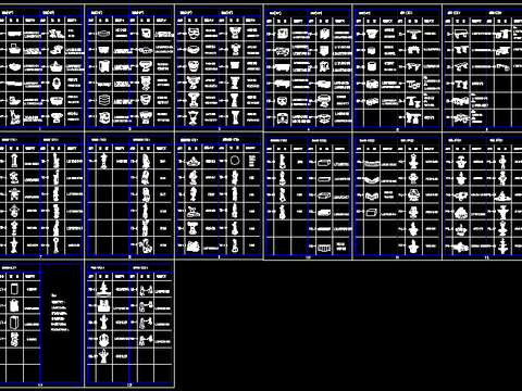  欧式构件CAD图库 