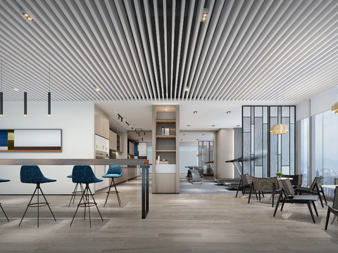  华润银行办公空间cad施工图 