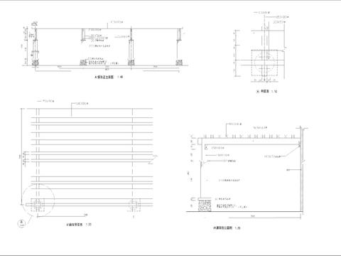  廊架cad详图 