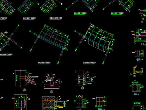  雨棚安装cad施工图 