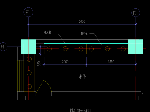  刷手池安装CAD节点大样 