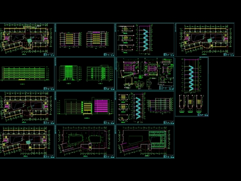  教学楼cad建筑施工图 