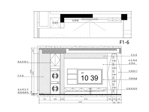  电视背景立面CAD施工图 