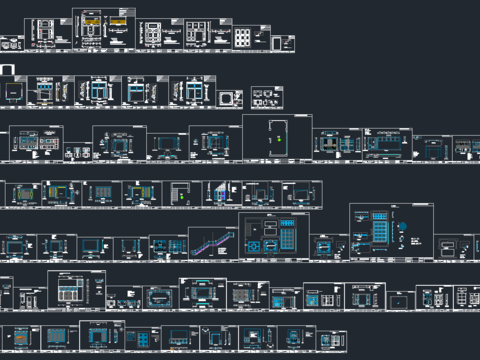  全屋定制家居cad图库 