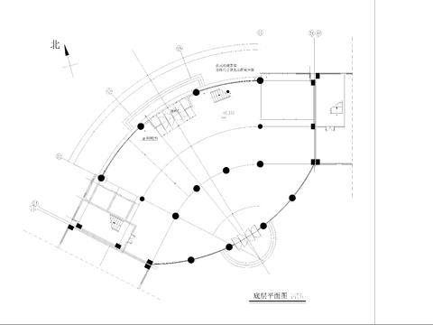  现代建筑点式 玻璃幕墙CAD施工图 