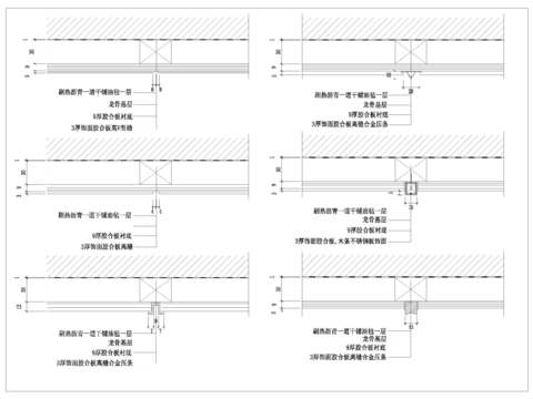  饰面板接合缝cad大样图 