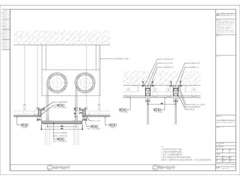 双轨防火卷帘收口节点大样 