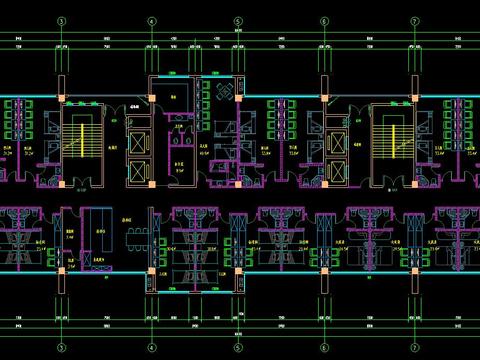 酒店宾馆cad平面图 