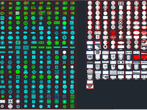  地面专用cad图库 