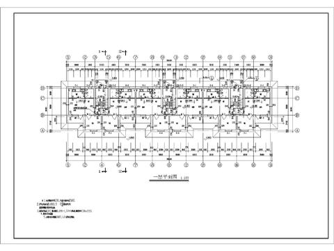  部队多层宿舍楼建筑cad施工图 