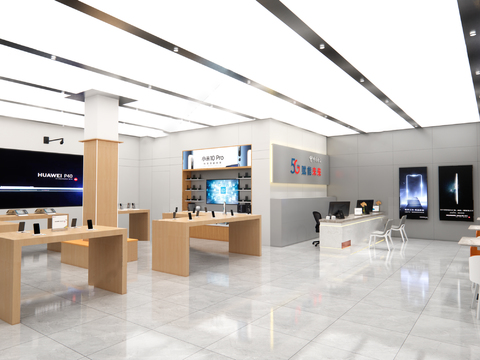  小米手机专卖店cad施工图 