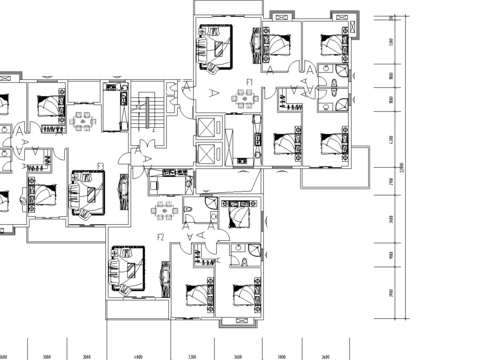  高佳苑小區(qū)戶型CAD施工圖 