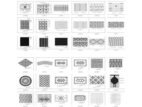  地面铺装CAD图库 