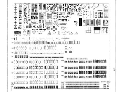  专业厨房橱柜大型CAD综合图库 